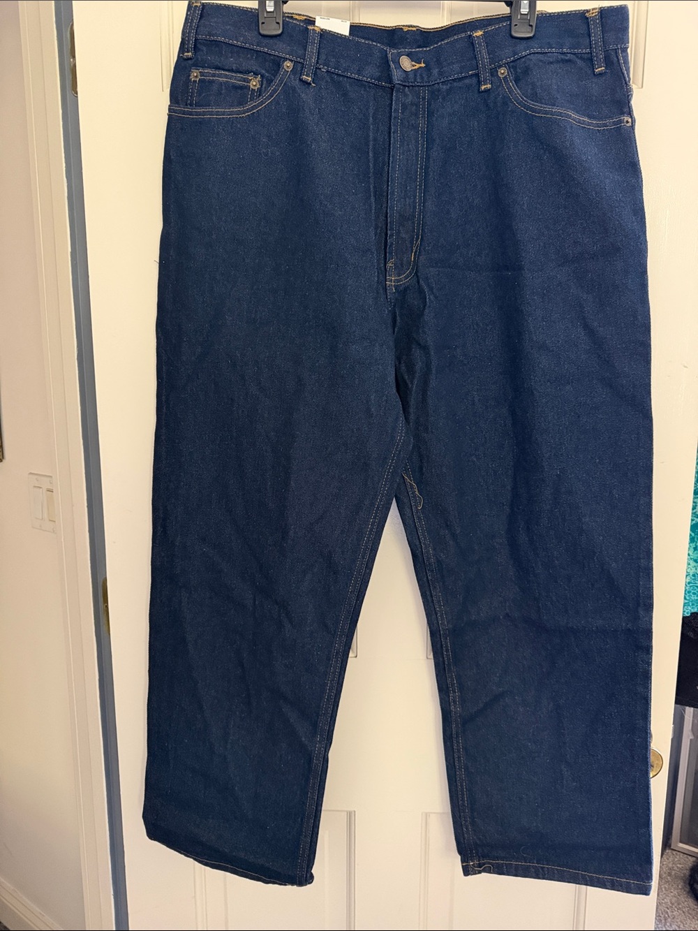 Men's Straight Fit Dark Blue Jeans